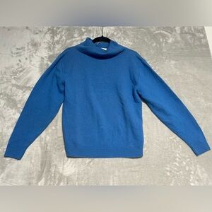 VTG Pendleton Virgin Wool Turtleneck Sweater Women’s Large Blue Cozy Cabin